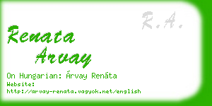 renata arvay business card