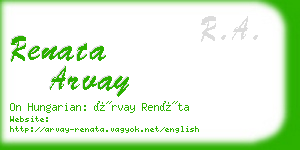 renata arvay business card